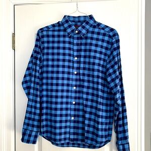 UNTUCKIT button down blue checked shirt